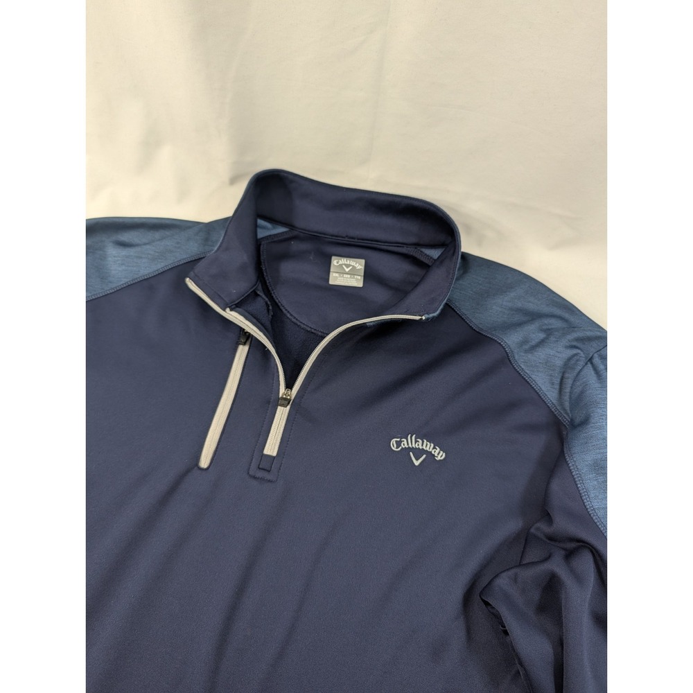 Callaway Quarter Zip Pullover Mens XXL Blue Good Performance Golf Jacket
